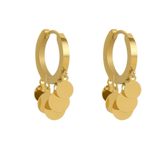 ✨Gold plated hoop earrings - Picture 3 of 6